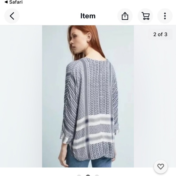 Rails X Anthropologie women’s Lily Sapphire Jacquard boho Top Blouse XS - Picture 10 of 10